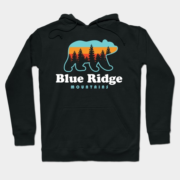 Blue Ridge Mountains Bear Hiking Mountains Calling Hoodie by PodDesignShop